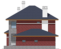 Изображение фасада 4 :: Проект коттеджа 60-71