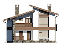 Изображение фасада 2 :: Проект коттеджа 60-93