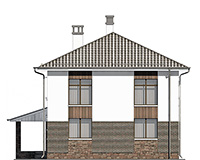 Изображение фасада 4 :: Проект коттеджа 62-04