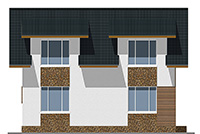 Изображение фасада 2 :: Проект коттеджа 62-85