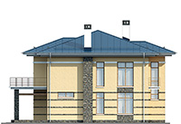 Изображение фасада 4 :: Проект коттеджа 63-34