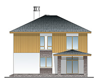 Изображение фасада 4 :: Проект коттеджа 63-61