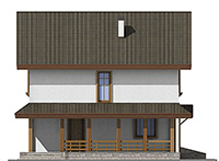 Изображение фасада 3 :: Проект коттеджа 65-17