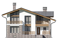 Изображение фасада 2 :: Проект коттеджа 65-20