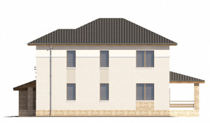 Изображение фасада 3 :: Проект коттеджа 65-41