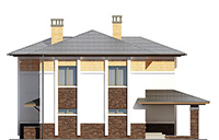 Изображение фасада 1 :: Проект коттеджа 67-07