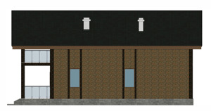 Изображение фасада 2 :: Проект коттеджа 68-09
