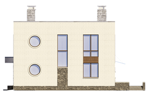 Изображение фасада 3 :: Проект коттеджа 68-60