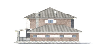 Изображение фасада 2 :: Проект коттеджа 68-71