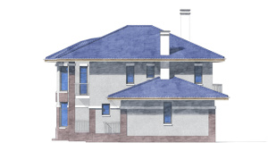 Изображение фасада 1 :: Проект коттеджа 69-60