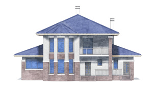 Изображение фасада 3 :: Проект коттеджа 69-60