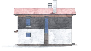 Изображение фасада 1 :: Проект коттеджа 75-14