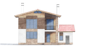 Изображение фасада 4 :: Проект коттеджа 75-14