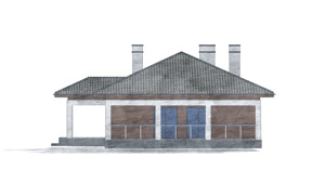 Изображение фасада 1 :: Проект коттеджа 75-27