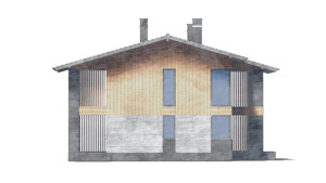 Изображение фасада 2 :: Проект коттеджа 75-67