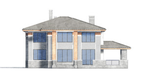 Изображение фасада 4 :: Проект коттеджа 75-86