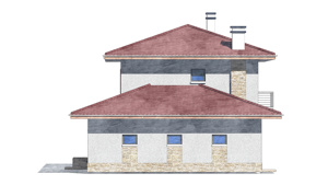 Изображение фасада 1 :: Проект коттеджа 80-61
