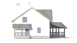 Изображение фасада 2 :: Проект коттеджа 81-70