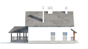 Изображение фасада 4 :: Проект коттеджа 81-70
