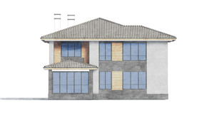 Изображение фасада 4 :: Проект коттеджа 82-73