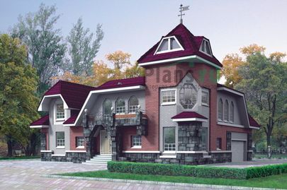 Двухэтажный дом из дерева по проекту 10-36