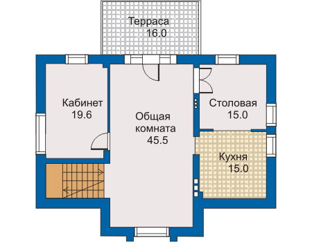 Планировка второго этажа :: Проект дома из кирпича 30-50