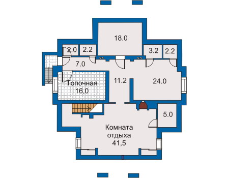 Планировка цокольного этажа :: Проект дома из кирпича 30-51