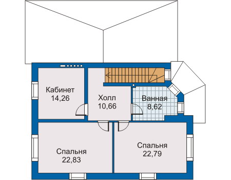 Планировка второго этажа :: Проект дома из кирпича 30-92