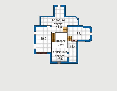Планировка мансардного этажа :: Проект дома из кирпича 31-26