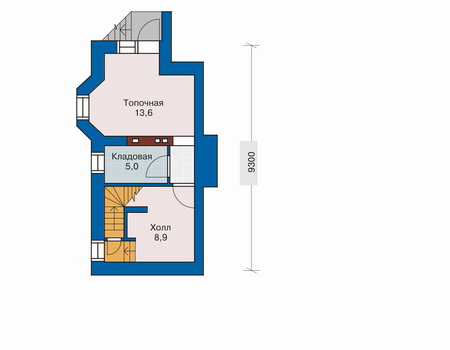 Планировка цокольного этажа :: Проект дома из кирпича 32-70