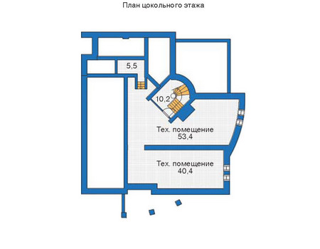 Планировка цокольного этажа :: Проект дома из кирпича 36-12