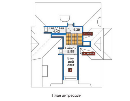 Планировка цокольного этажа :: Проект дома из кирпича 36-15