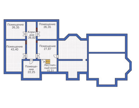 Планировка цокольного этажа :: Проект дома из кирпича 36-32