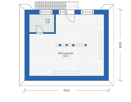 Планировка мансардного этажа :: Проект дома из кирпича 38-18