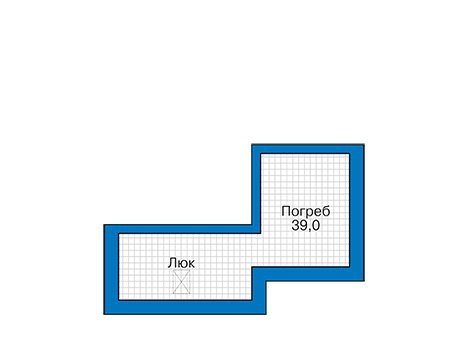 Планировка цокольного этажа :: Проект дома из кирпича 40-85