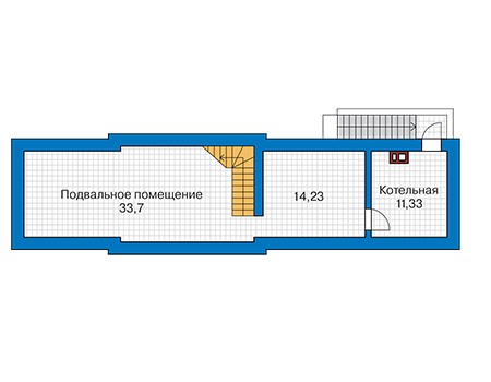 Планировка цокольного этажа :: Проект дома из кирпича 41-31