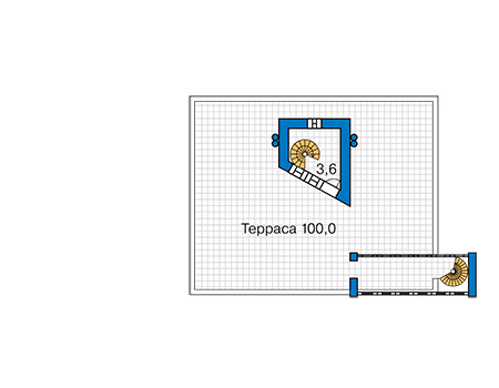 Планировка третьего этажа :: Проект дома из кирпича 43-29