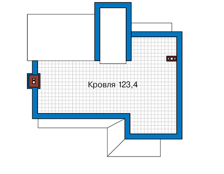 Планировка третьего этажа :: Проект дома из кирпича 48-41