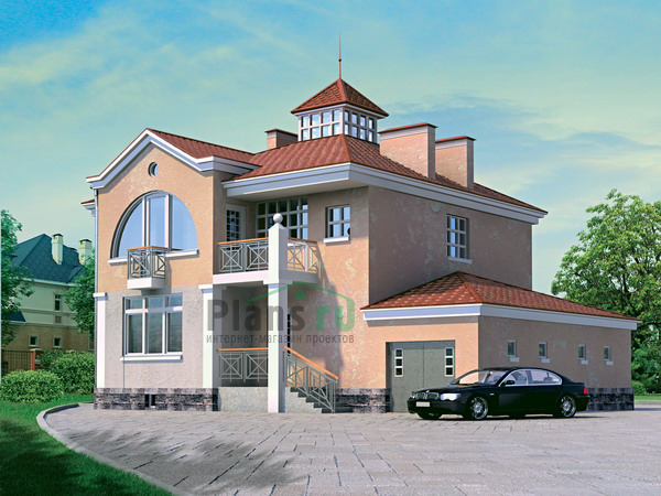 Двухэтажный дом из газобетона с мансардой по проекту 50-05