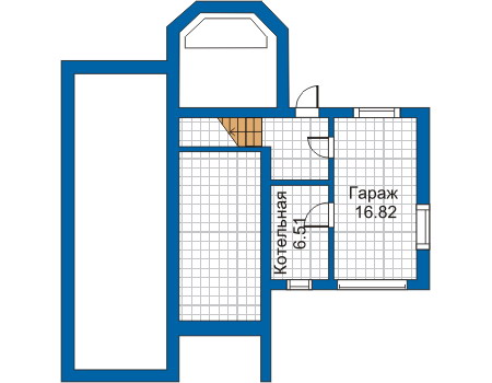 Планировка цокольного этажа :: Проект дома из газобетона 50-39