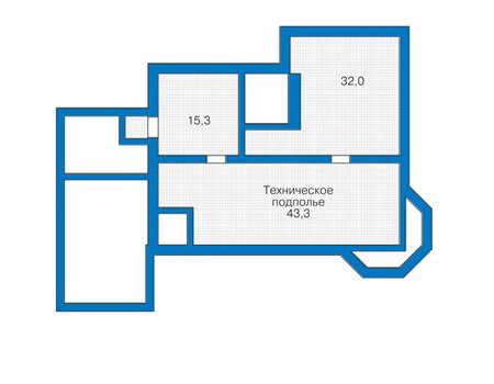 Планировка цокольного этажа :: Проект дома из газобетона 52-21