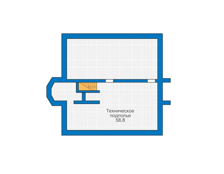 Планировка цокольного этажа :: Проект дома из газобетона 52-22