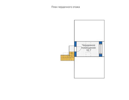 Планировка мансардного этажа :: Проект дома из газобетона 54-07