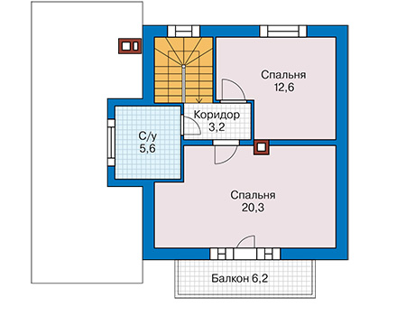 Планировка мансардного этажа :: Проект дома из газобетона 66-67