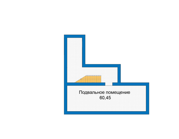 Планировка цокольного этажа :: Проект дома из газобетона 68-71