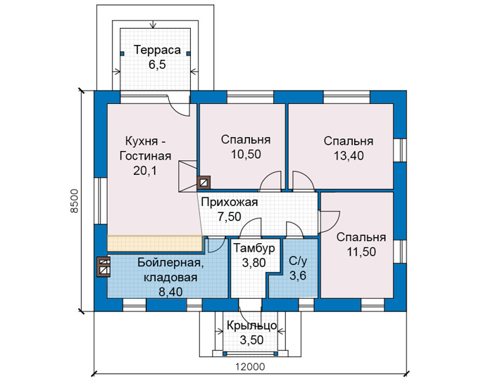 Проекты домов из кирпича в Ярославле