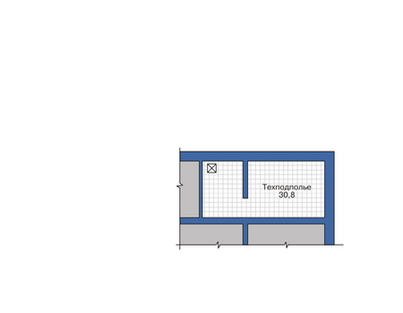 Планировка цокольного этажа :: Проект дома из комбинированных материалов 80-07