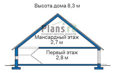 Высота этажей в проекте деревянного дома 10-46