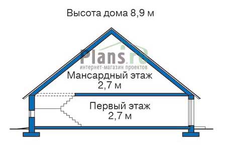 Высота этажей в проекте деревянного дома 10-51