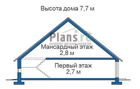 Высота этажей в проекте деревянного дома 10-54